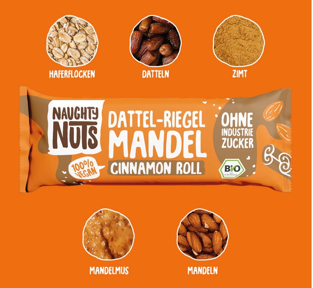 ZUTATEN_PDP6 BARRITA DE DATILES DE CINNAMON RILL Y ALMEDRAS 30g - Imagen 2