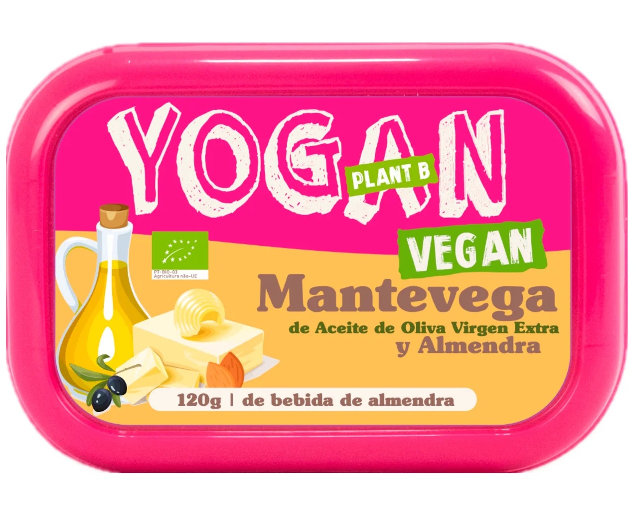 mantequilla vegana de almendras 1280x1280 YOGAN MARGARINA DE ALMENDRAS Y ACEITE DE OLIVA 120g - Imagen 1