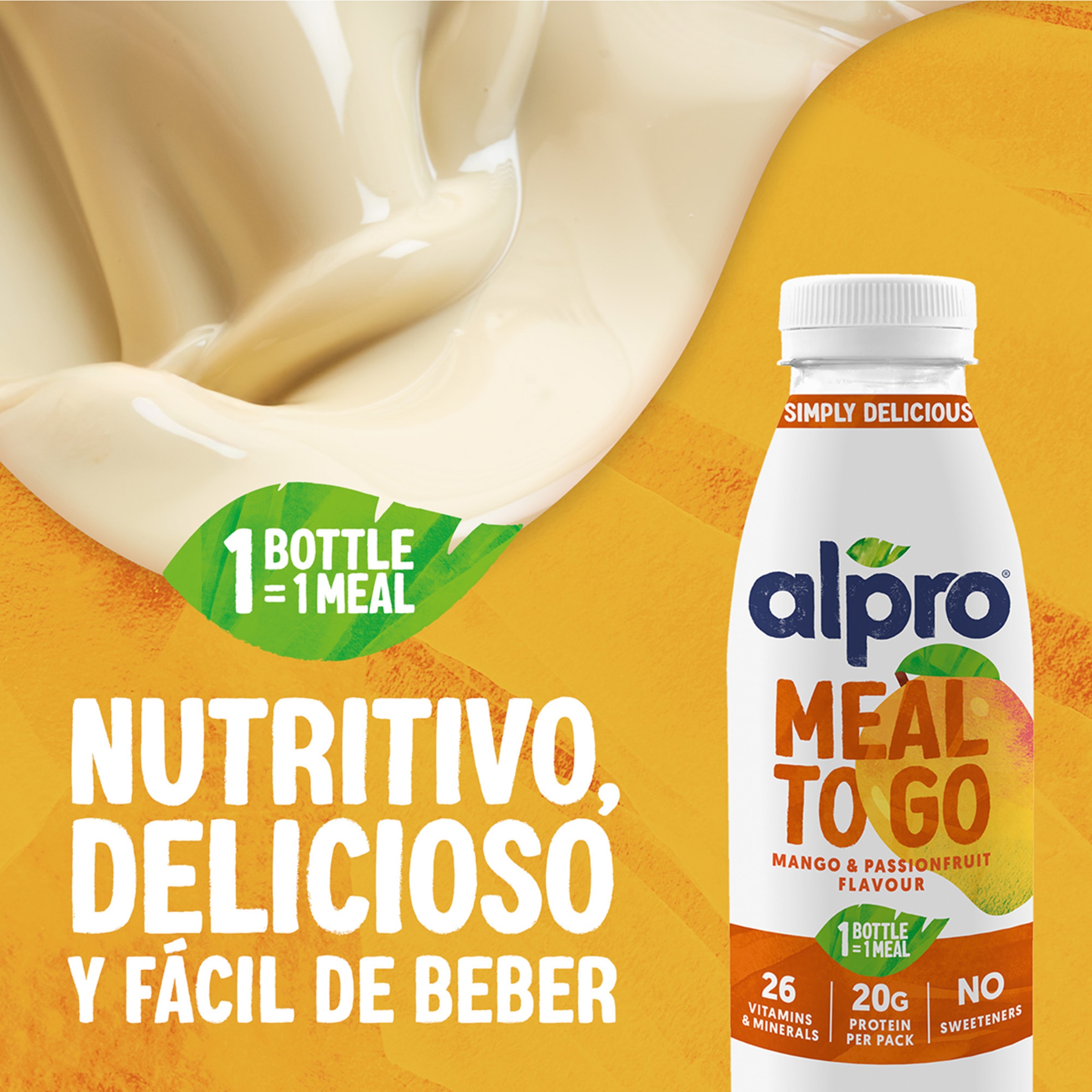 MANGO Y PASSION MEAL TO GO MANGO Y FRUTA DE LA PASSION 500ml - Imagen 2