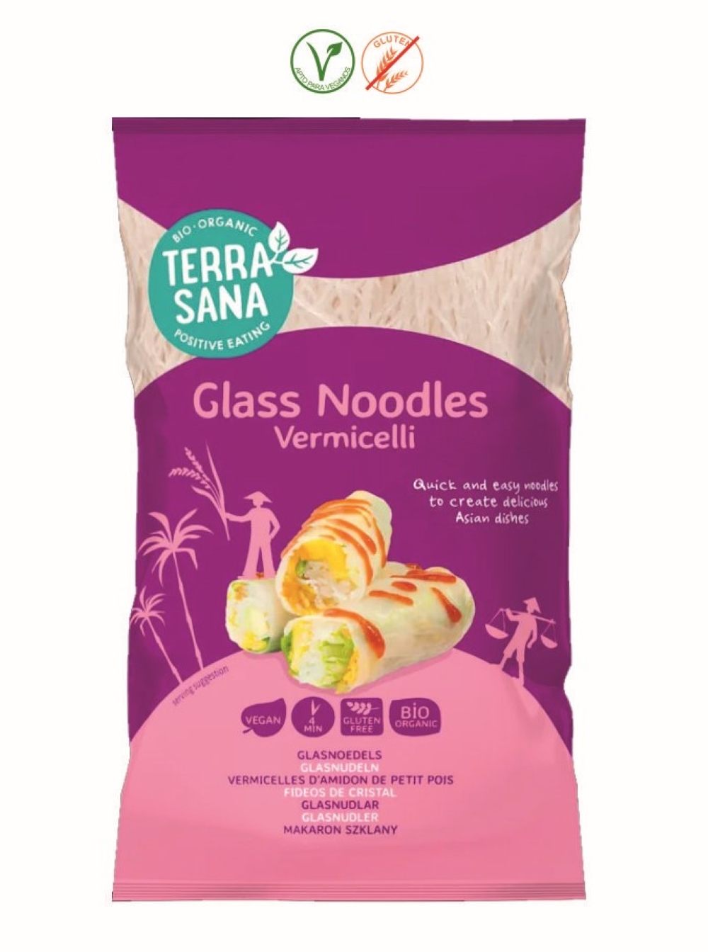 NOODLES CRISTAL DE GUISANTES VERMICELLI NOODLES CRISTAL DE GUISANTES VERMICELLI SIN GLUTEN 200g - Imagen 1