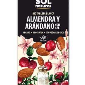 TABLETA CHOCOLATE BLANCO CON ALMENDRAS Y ARANDANOS