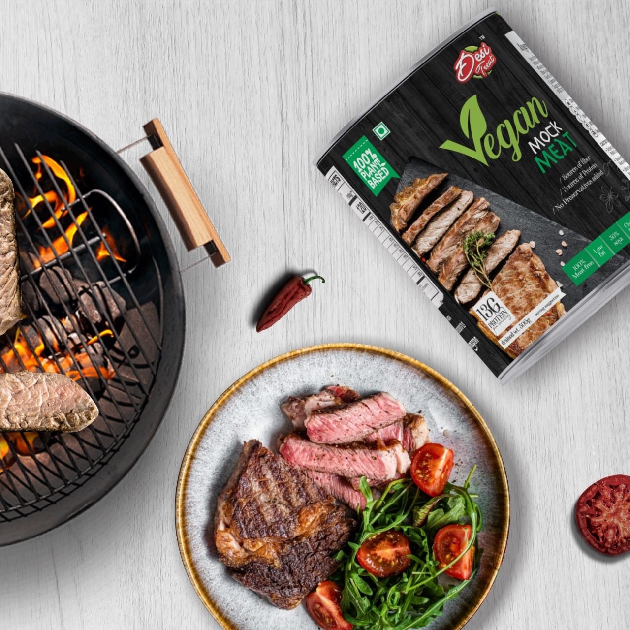CARNE TERNERA VEGETAL CARNE VEGETAL CON ESPECIES HINDU 800g - Imagen 2