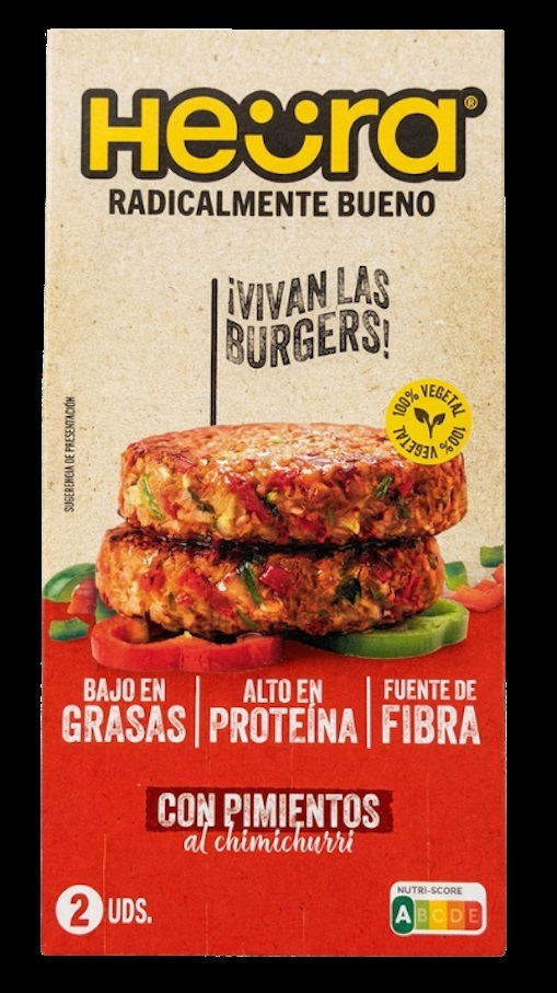 HEURA Burger de pimiento y chimichurri HEURA Burger de pimiento y chimichurri 2und 80g - Imagen 1