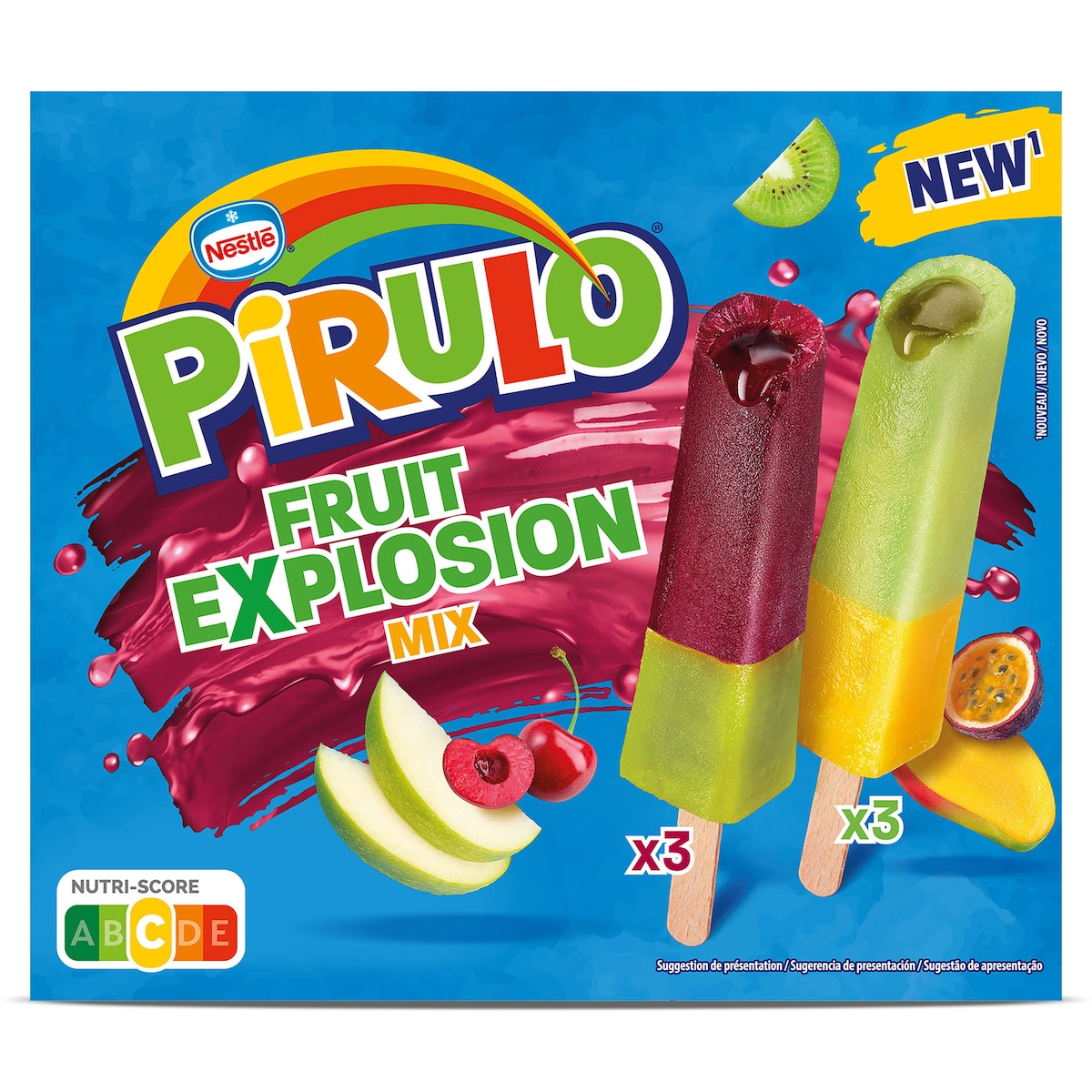 PIRULO FRUIT EXPLOSION X 6 HELADO PIRULO FRUIT EXPLOSION 6 X 42ml - Imagen 1