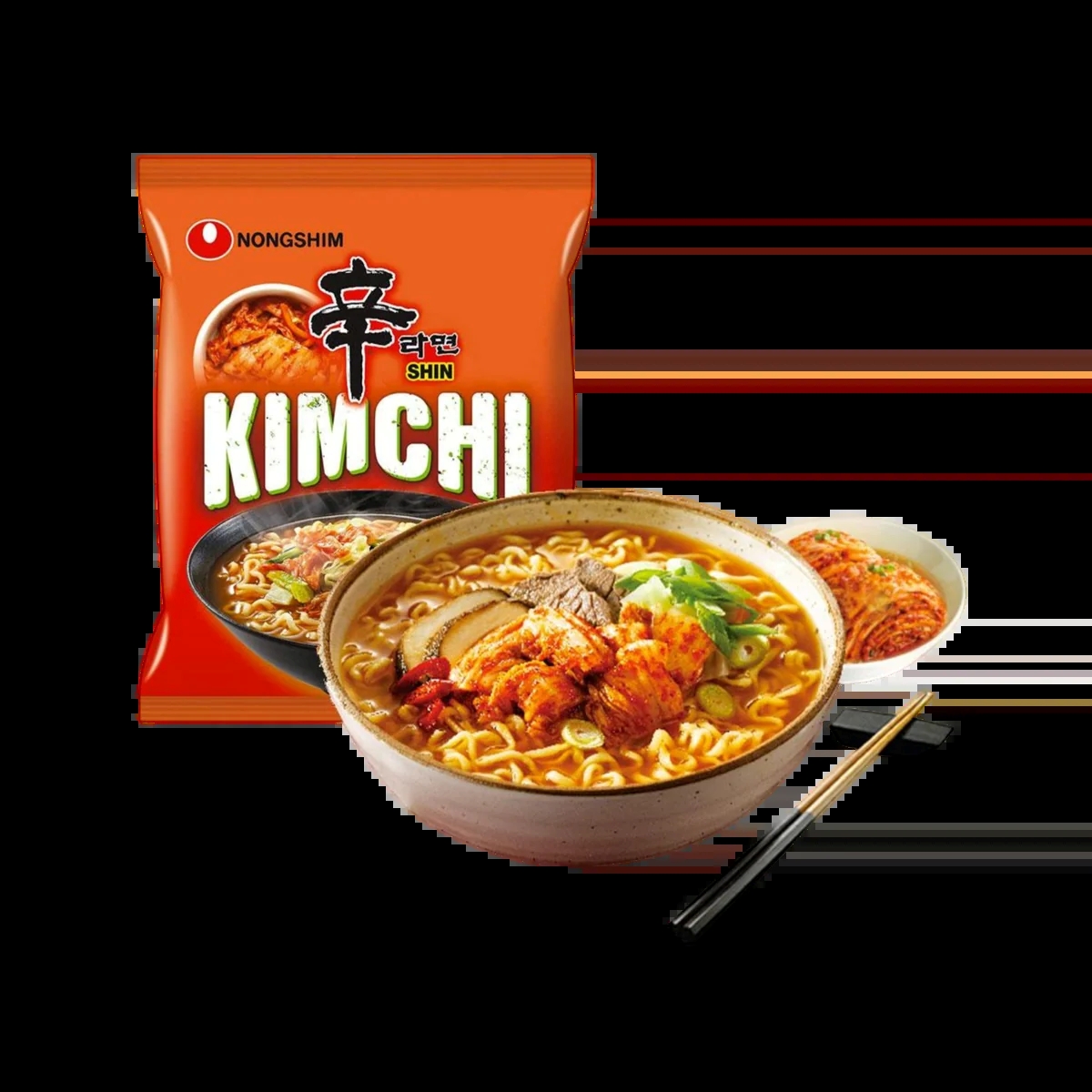 nongshim-shin-ramyun-kimchi-noodles FIDEOS SABOR KIMCHI PICANTE RAMYUN 120g - Imagen 2